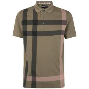 Barbour 라지 체크 반팔 폴로 셔츠 MML1117MML096 OL38DUSTYGREEN TP935783731