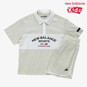 [뉴발란스]뉴발란스 키즈 스포츠 카라 배색 셋업 NK9YF2831U-33