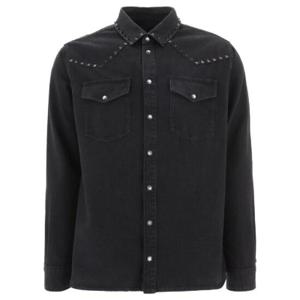 Valentino 스터드 장식 롱 슬리브 데님 셔츠 2V3DB93J94D 0NO TP945662697