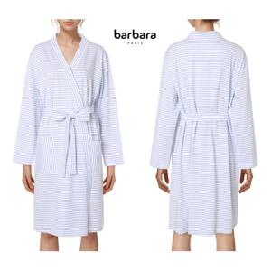 [바바라(언더웨어)]순면 스트라이프 여성 로브가운AGW4597R