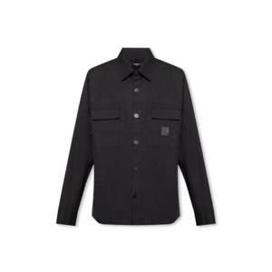 Balmain PB 로고 버튼 오버셔츠 BH1HS166CC63 0PAA TP946438117