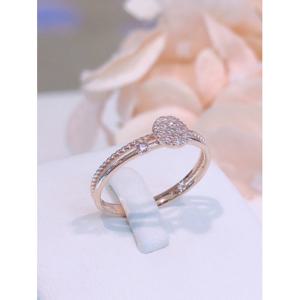 미니골드 14K 큐 포인트 꼬냑 다이아 미스링 RGRM4026