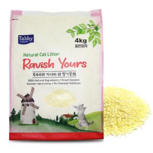 테비 고양이모래 라유 카사바모래 4kg (일반입자)