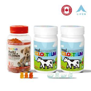 리얼키즈멀티비타민꾸미 1병 + 리얼초유츄어블1500mg 2병