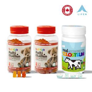 리얼키즈멀티비타민꾸미 2병 + 리얼초유츄어블1500mg 1병