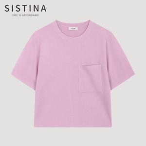 [SISTINA] 인기 포켓 포인트 크롭 니트_ASKPOO21080_PI