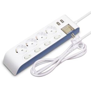현대 하이탭 개별 4구3M USB 멀티탭(16A)