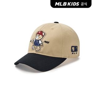 [MLB키즈]모노베어 직조라벨 배색 볼캡 NY (Beige)7ACPC015N-50BGS