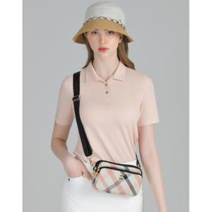 닥스 골프 여성 25SS 선물BEST 핑크 하우스 체크 경량 마이크로백 DNGF5E952P2