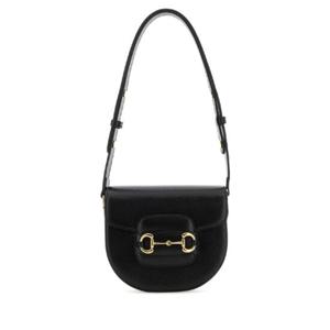 GUCCI 블랙 가죽 미니 Gucci Horsebit 1955 숄더백 7601911AAQD 1000