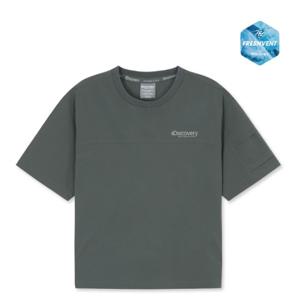 디스커버리 키즈 경량 우븐 소매 포켓 트레이닝 반팔티셔츠 DKTR76053-GRD