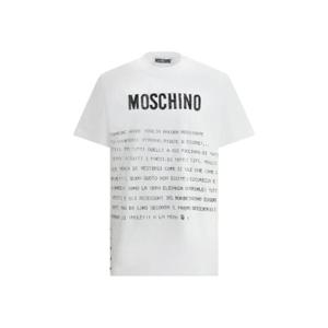 Moschino 슬로건 프린트 크루넥 티셔츠 251ZZ07170241 1001 TP934395352