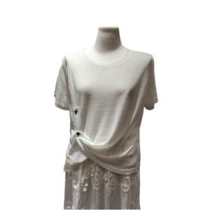 [오조크]언버튼 라운드 반팔 티셔츠       FOTMCTR555P