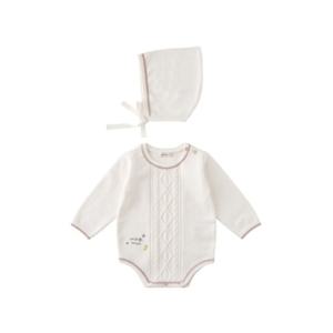 [밍크뮤]SC선물포장(아이보리)쁘띠덧수니트바디슈트 (35A1260402)신생아 백일돌선물용