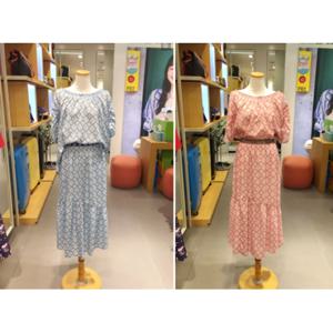 베네통 (BABLF8531)UCB 파스텔 체크 쿨링 블라우스