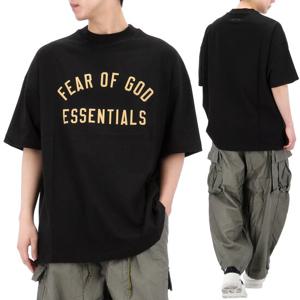 25SS 피어오브갓 에센셜 로고 프린트 반팔 티셔츠 125BT244190F BLACK