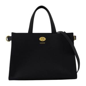 버버리 블랙 가죽 스몰 코츠월드 토트백 8111344 A1189 BLACK