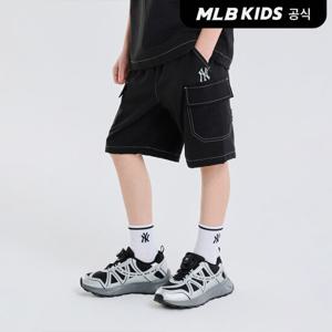 [MLB키즈 공식] 25SS 스트릿 베이직 포켓배색 우븐 팬츠 NY (Black) 7ASMB1153-50BKS