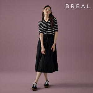 브리엘 25FW 반팔 스트라이프 원피스 2종