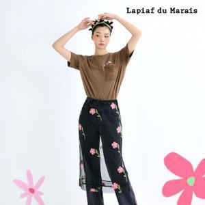 라삐아프 샬롯에디션 25FW 아플리케 시스루 튤 스커트 1종