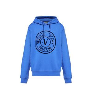 Versace 진스 꾸뛰르 로고 프린트 드로스트링 후드티 79GAIE06CF02E 289 TP945137152