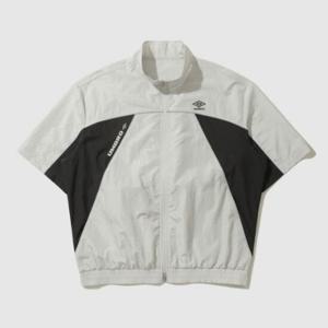 엄브로자켓 LQC UP321CJK82-WGR RAVE 나일론메탈 반팔 집업 자켓 / WHITE GREY