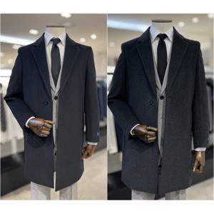[레노마캐주얼]F/W 25년 신상품 캐시미어혼방 체스터코트 블랙/그레이컬러 RRDIBH912A EK3653