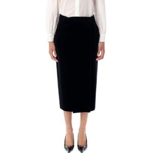 생로랑 미디 스커트 826769Y580T 1000 BLACK