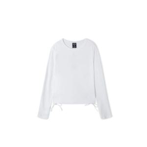 [후아유]여성 Dyed Ribbed Shirring T-shirt WHLAF3831F