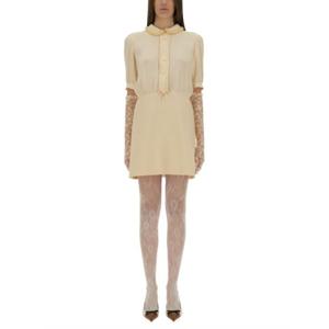발렌티노 가라바니 미디 원피스 6B0VADJ11CF ET5 IVORY