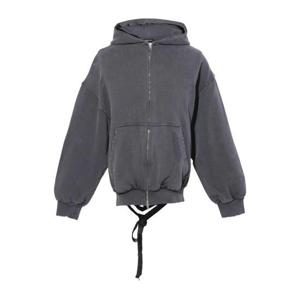발렌시아가 후드 티셔츠 831572TSVE4 1041 FADED WSHD BLACK