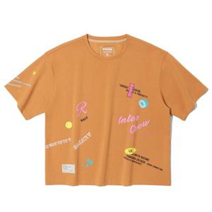 [인터크루](카멜/여성)(키치아트웍세미크롭반팔티)(ITY2TM58ACA)