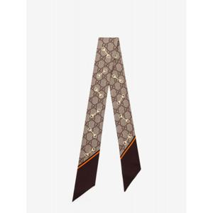 [GUCCI] 라프리마 여성 스카프 실크 방도 663719 3G0012276 MAHOGANY/ORANGE /12