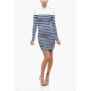 발망 원피스 AF4R8239KE14GLA Bianco Blu