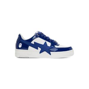 BAPE 스니커즈 화이트   네이비 베이프 스타 OS  3 스니커즈 242546M237050