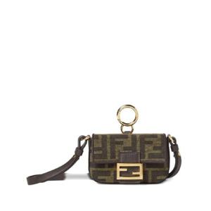 펜디 Nano Baguette FF jacquard shoulder bag 7AS414AFPM