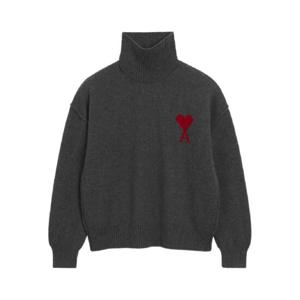 25 SS 아미 파리스 아미 드 쾨흐 하트 인타르시아 터틀넥 스웨터 H25UKS839018 TP441174149
