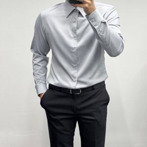 [바쏘옴므]25FW 그레이 슬림핏 정장와이셔츠 BSZ3TD35