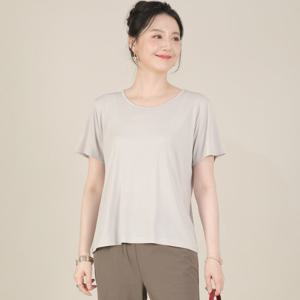 애비뉴투지 엄마옷 신축성 좋은 베이직 여성 여름 스판 반팔 티셔츠 A08555
