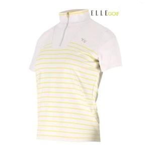 [엘르골프]23 여름 여성 스트라이프 폴로티셔츠 6J45406-120