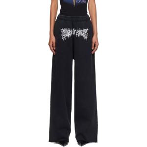 25 SS 베트멍 여성 그레이 로고 배기 팬츠 252669F086000