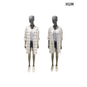 [HUM][HUM]여) 면 슬럽 롱셔츠(FHNECSL511M)