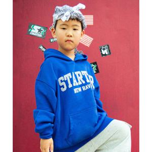 [본사][스타터블랙라벨키즈]뉴 헤이븐 아크 로고 스웻 후디 (블루) ST243IHD02_BLU