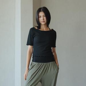제인코트 HC03 웨이브크롭반팔 LNA3302 BK