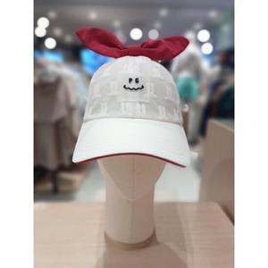 [파리게이츠] 25SS여름 자카드 메쉬 리본 볼캡 (521E2CP004WH)