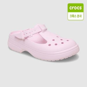 [크록스 본사] 클래식 메리제인 클로그 키즈 핑크밀크 210615-6ZW