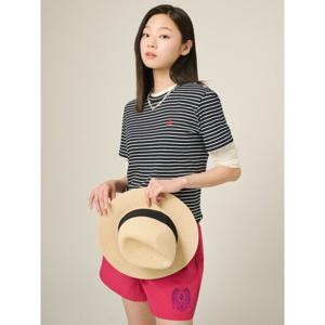 [빈폴레이디스] [Essential] 스트라이프 반소매 티셔츠  네이비 (BF5442E03R)