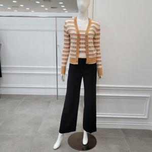 [미니멈]브이넥 단가라 배색 가디건(MXCAKC7240 CA7)