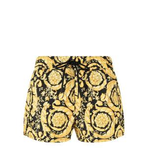 베르사체 black baroque print swim shorts ABU05020A233170 TP719893804