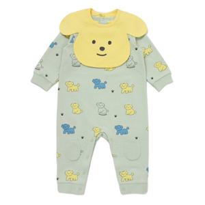 [블루독베이비8] FW25 멍멍 우주복 HJ (45A7067509) (BLUEDOG BABY 유아 출산 백일 선물 도트 강아지 내복)